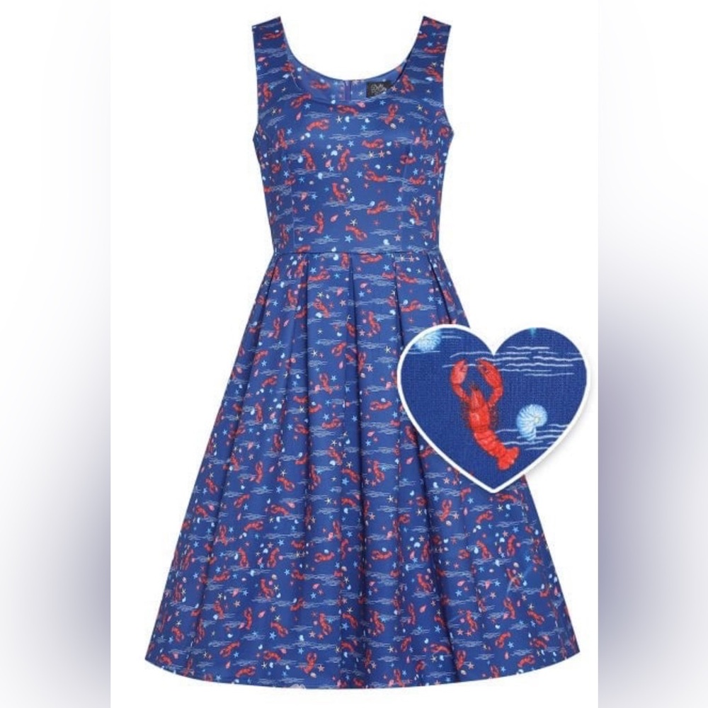 Dolly and Dotty UK Lobster Amanda flare dress - 6